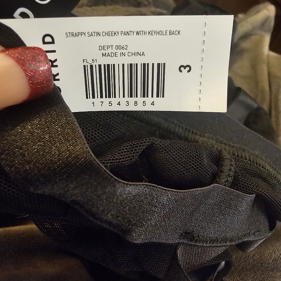 Strappy Satin Cheeky Panty With Keyhole Back From Torrid - Picture 4 of 9